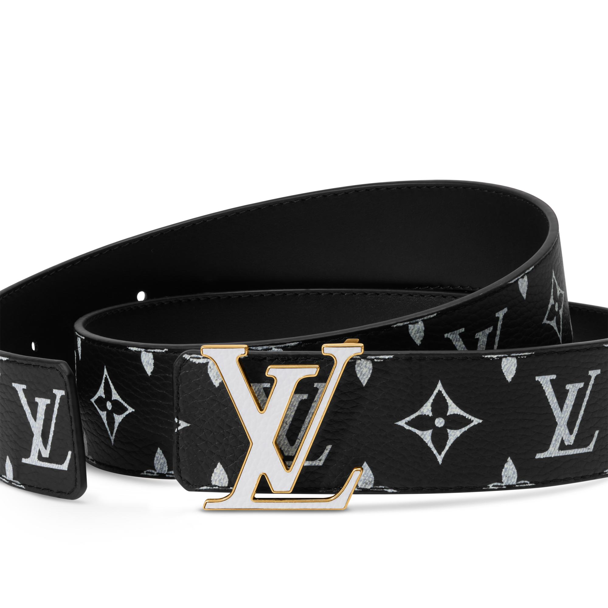 ベルト・LV イニシャル モノグラム グロウ イン ザ ダーク 40MM
